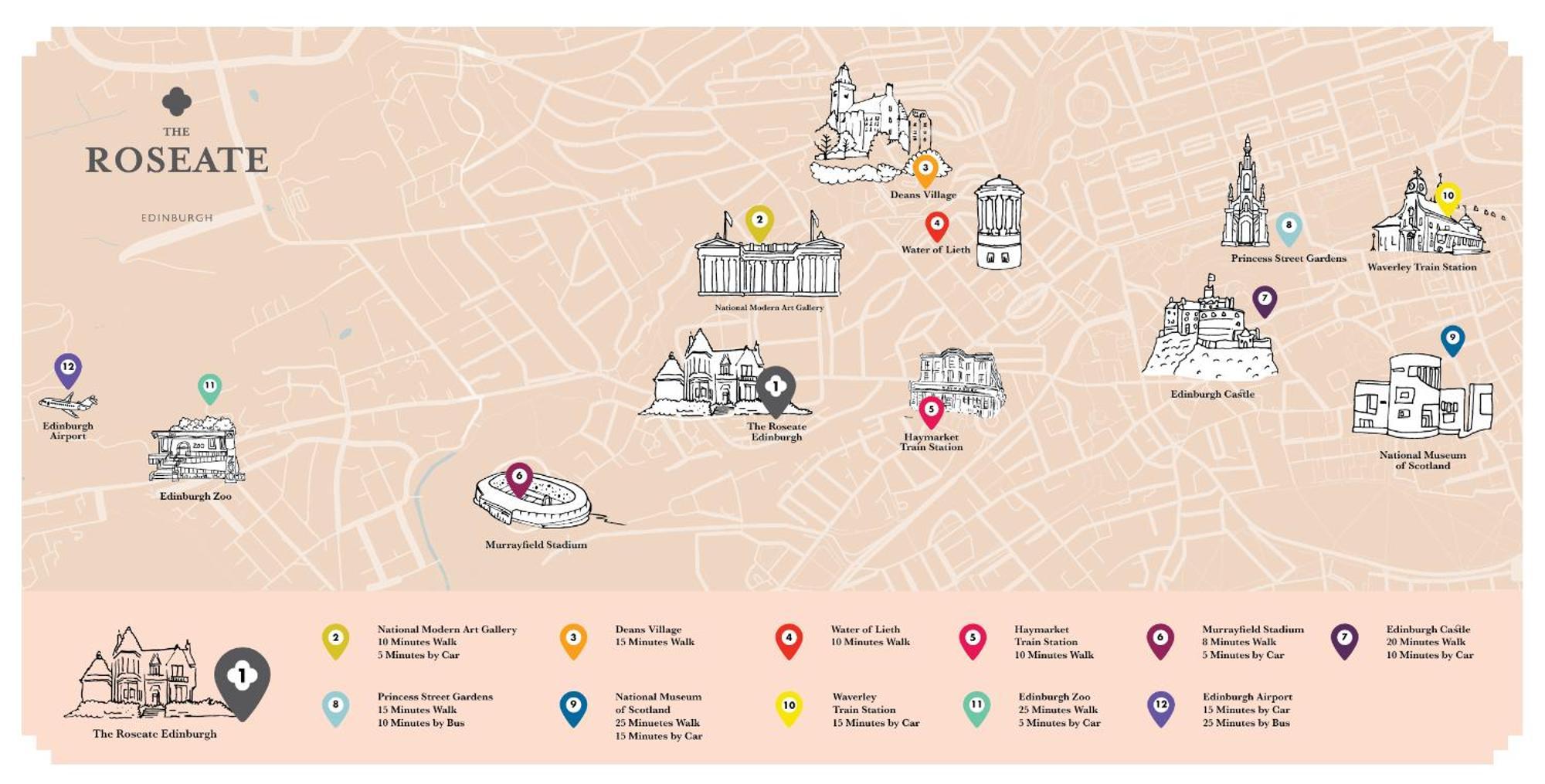 The Roseate Edinburgh - Small Luxury Hotels Of The World Eksteriør billede Map of the University of Oxford
